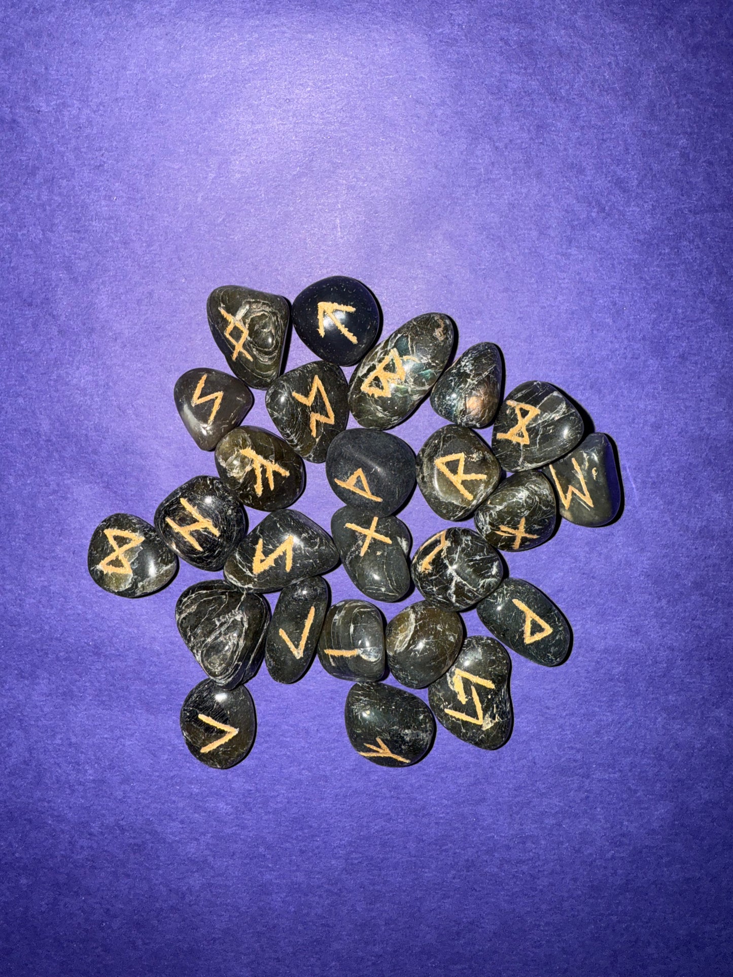 Magnificent Labradorite Runes Stones - 25 pieces