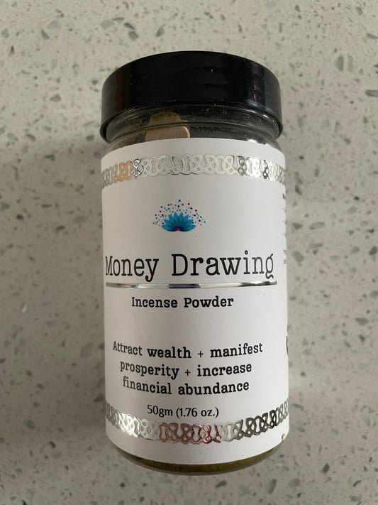 Money Drawing loose incense attract wealth, manifest, prosperity, increase financial abundance.