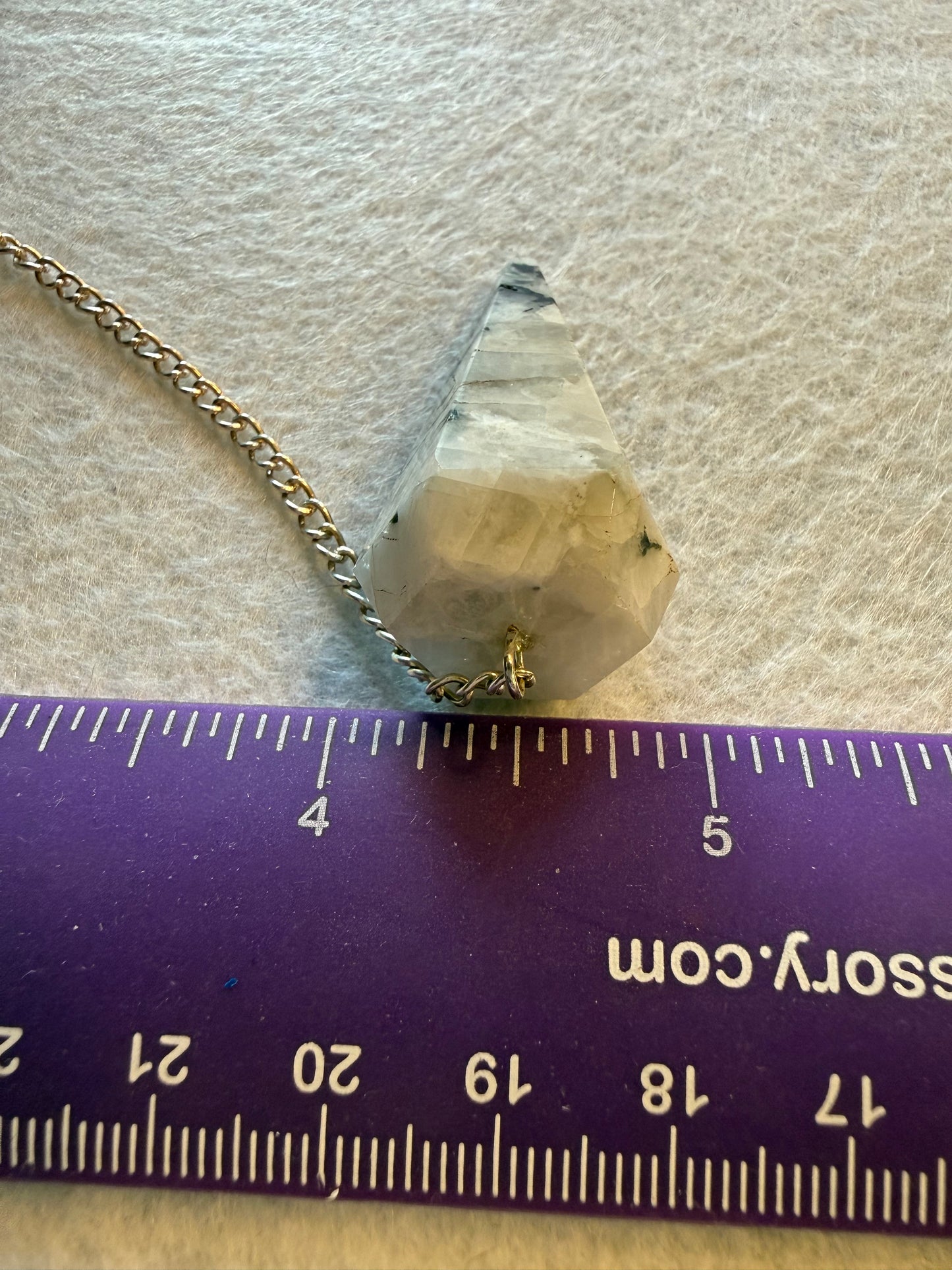 Beautiful Rainbow moonstone Pendulum for meditation, dowsing, Reiki etc