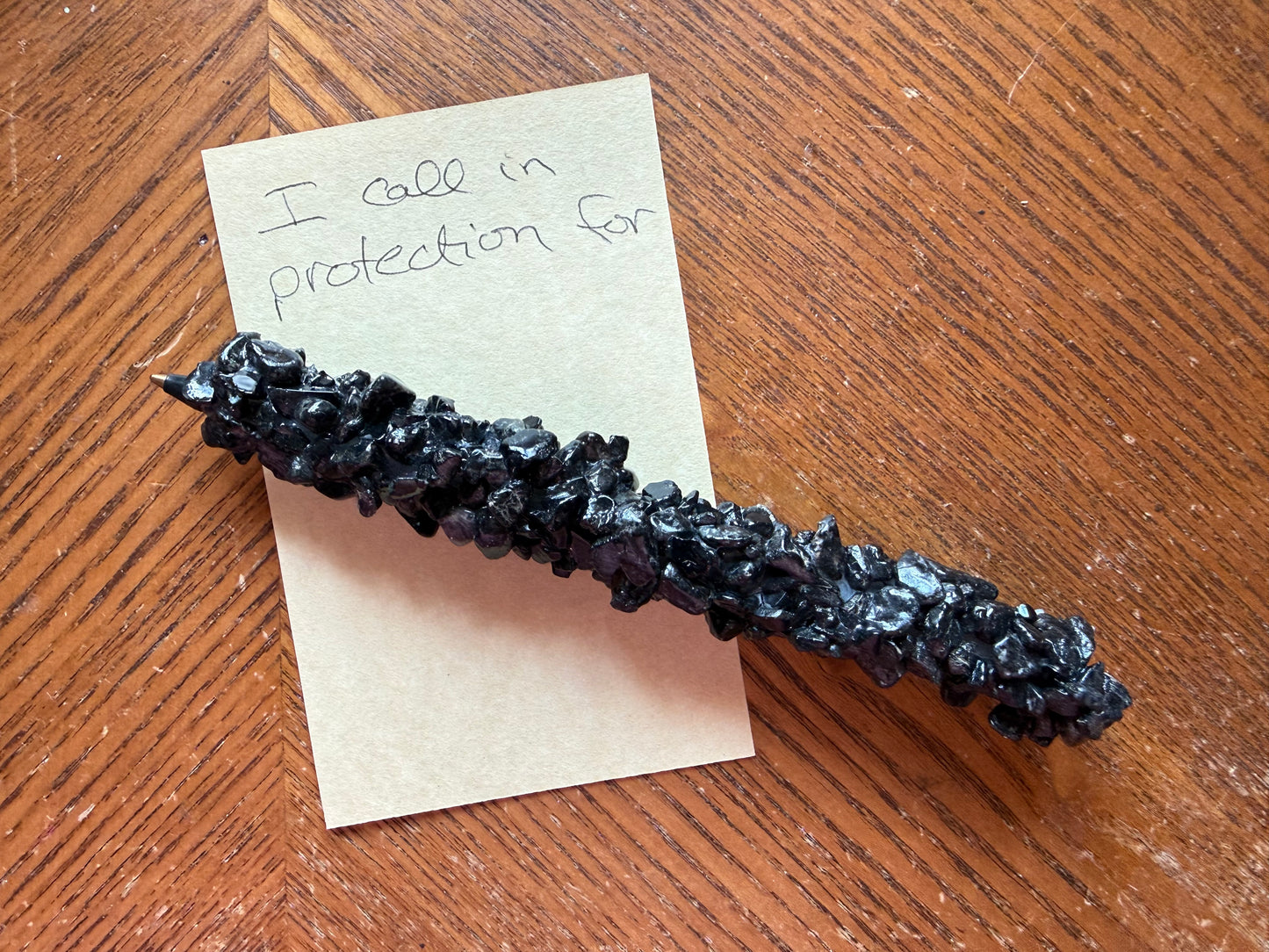 Black Tourmaline refillable pen! Perfect for writing Protection rituals.
