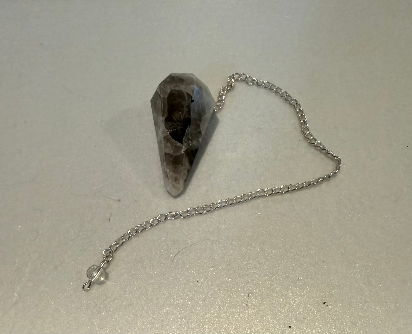 WOW! Rainbow moonstone Pendulum for meditation, dowsing, Reiki etc