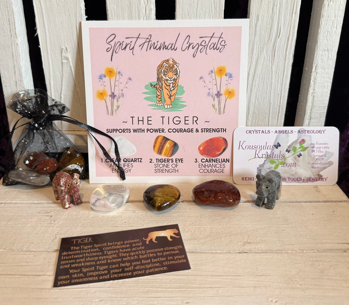 Spirit animal crystal gift set - The Tiger