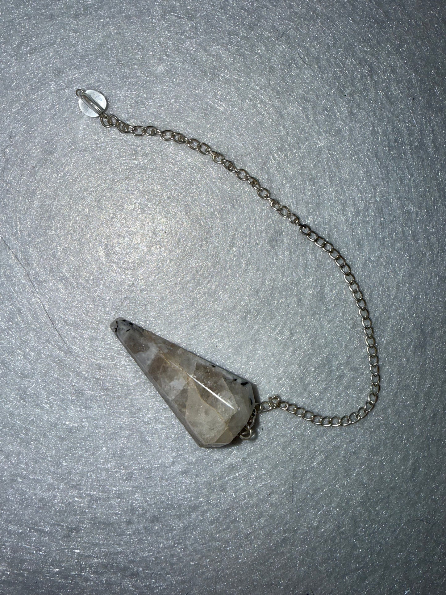 Beautiful Rainbow moonstone Pendulum for meditation, dowsing, Reiki etc
