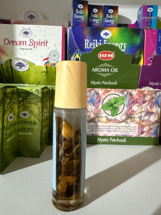 Magical Blend of Sacred Oils and Tiger’s Eye offer unshakable Grounding