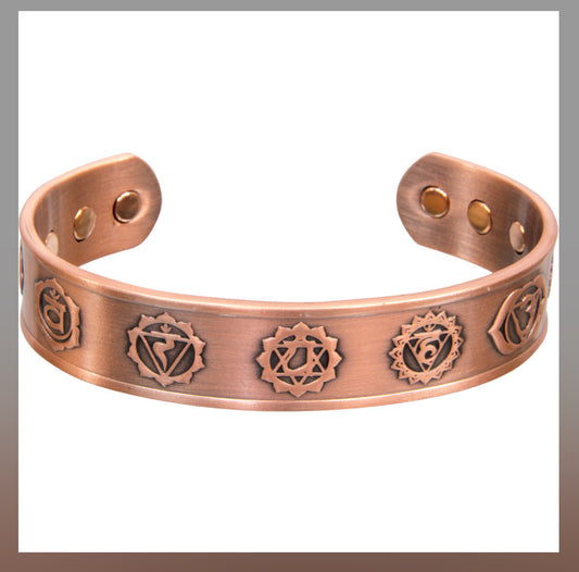 Beautiful Magnetic Copper bracelet - SEVEN CHAKRA