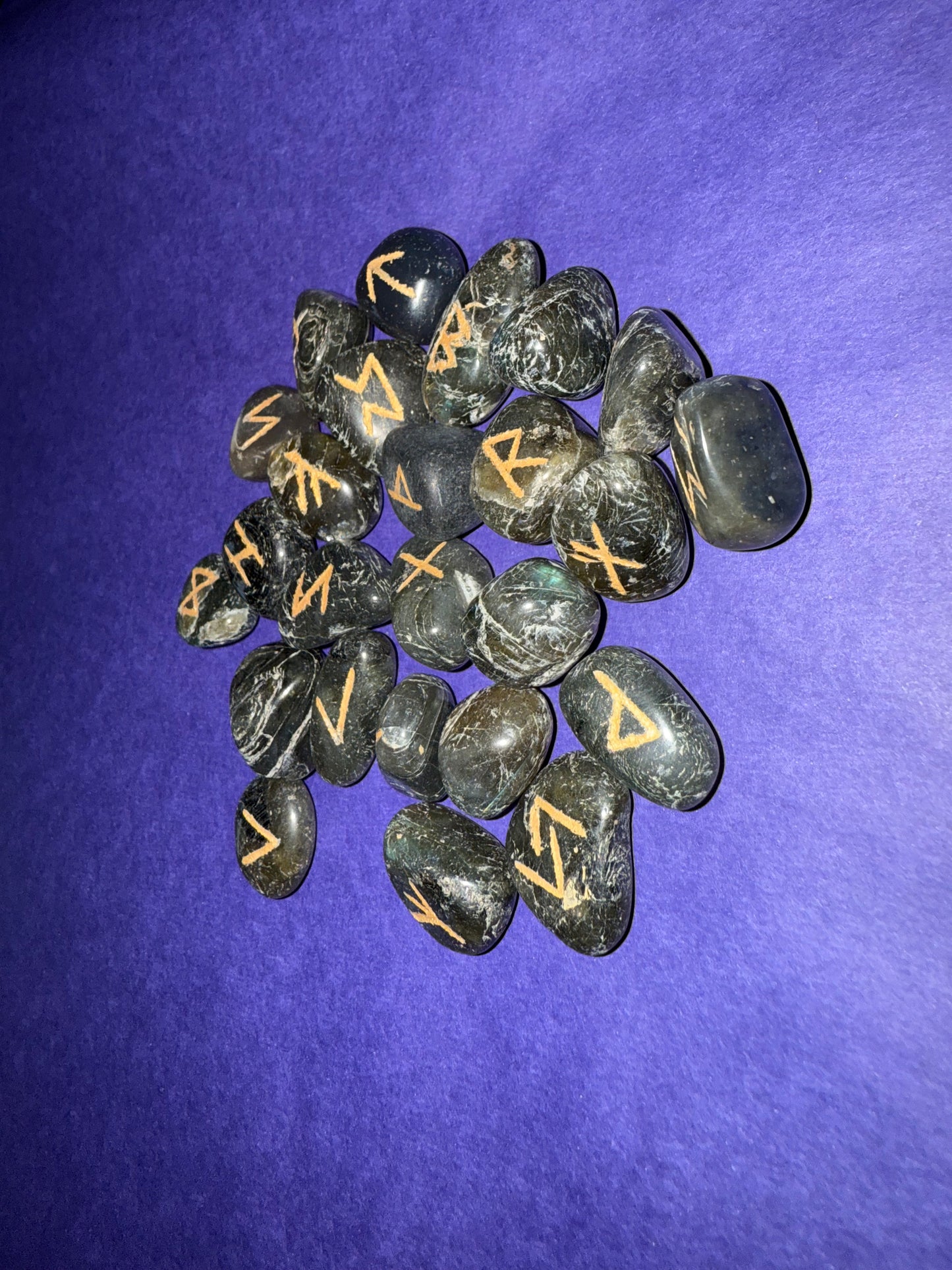 Magnificent Labradorite Runes Stones - 25 pieces