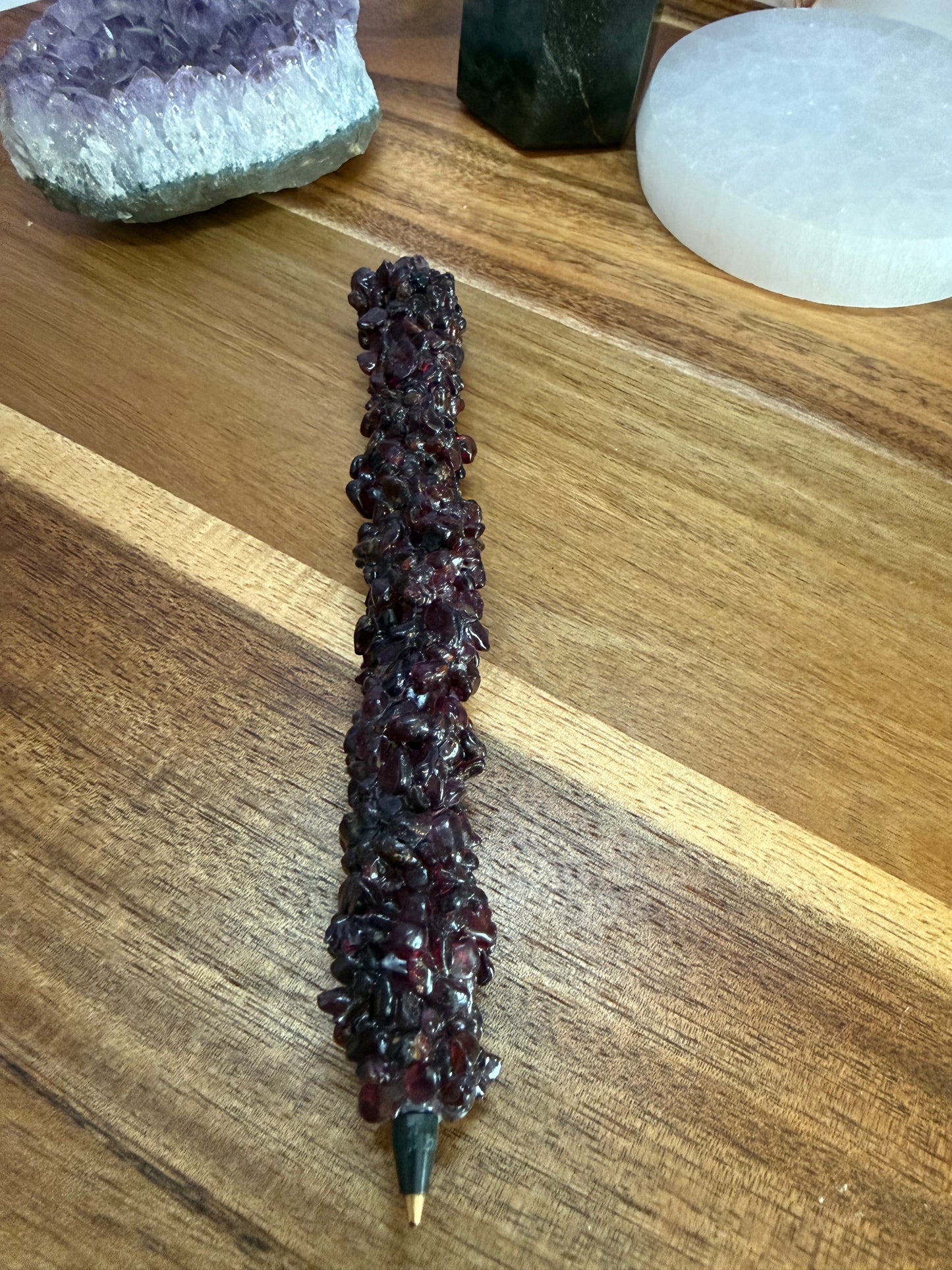Garnet refillable pen! Perfect for writing love, passion, emotional balance and protection rituals.