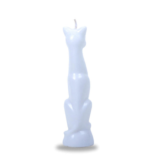 Ritual Candle - White Cat - 6.5” - Purification