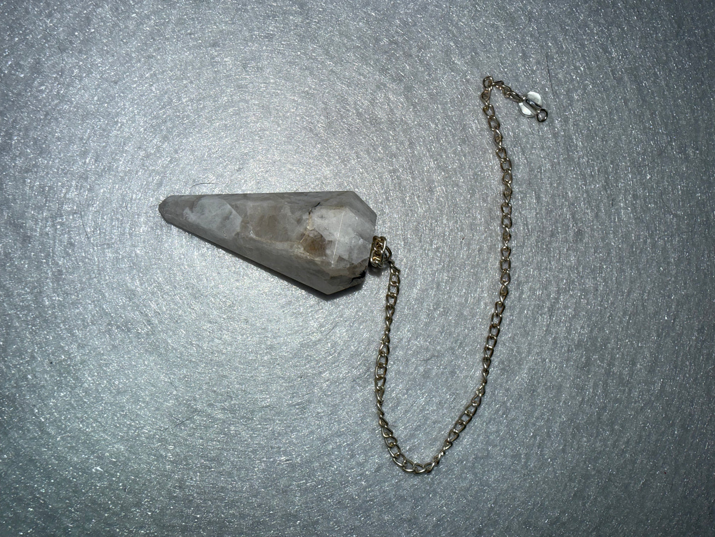 Beautiful Rainbow moonstone Pendulum for meditation, dowsing, Reiki etc