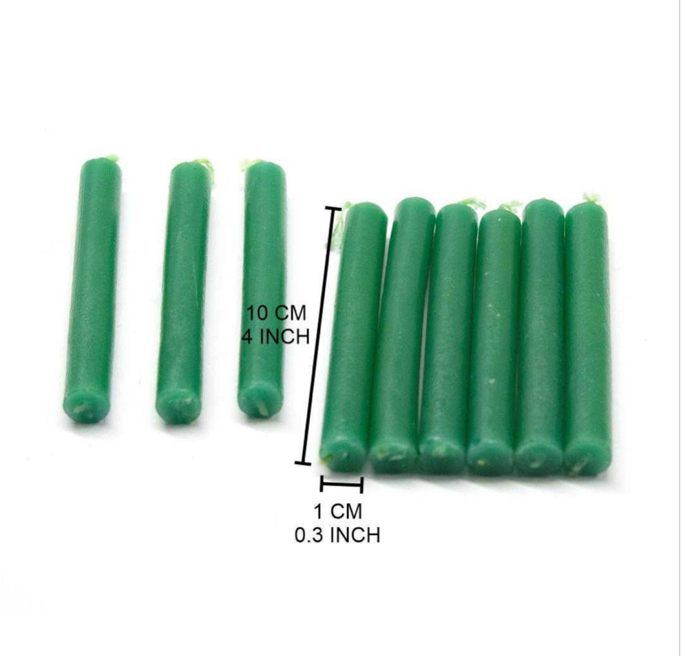 CHIME Set of 20 piece GREEN 4” ritual candles -MINI