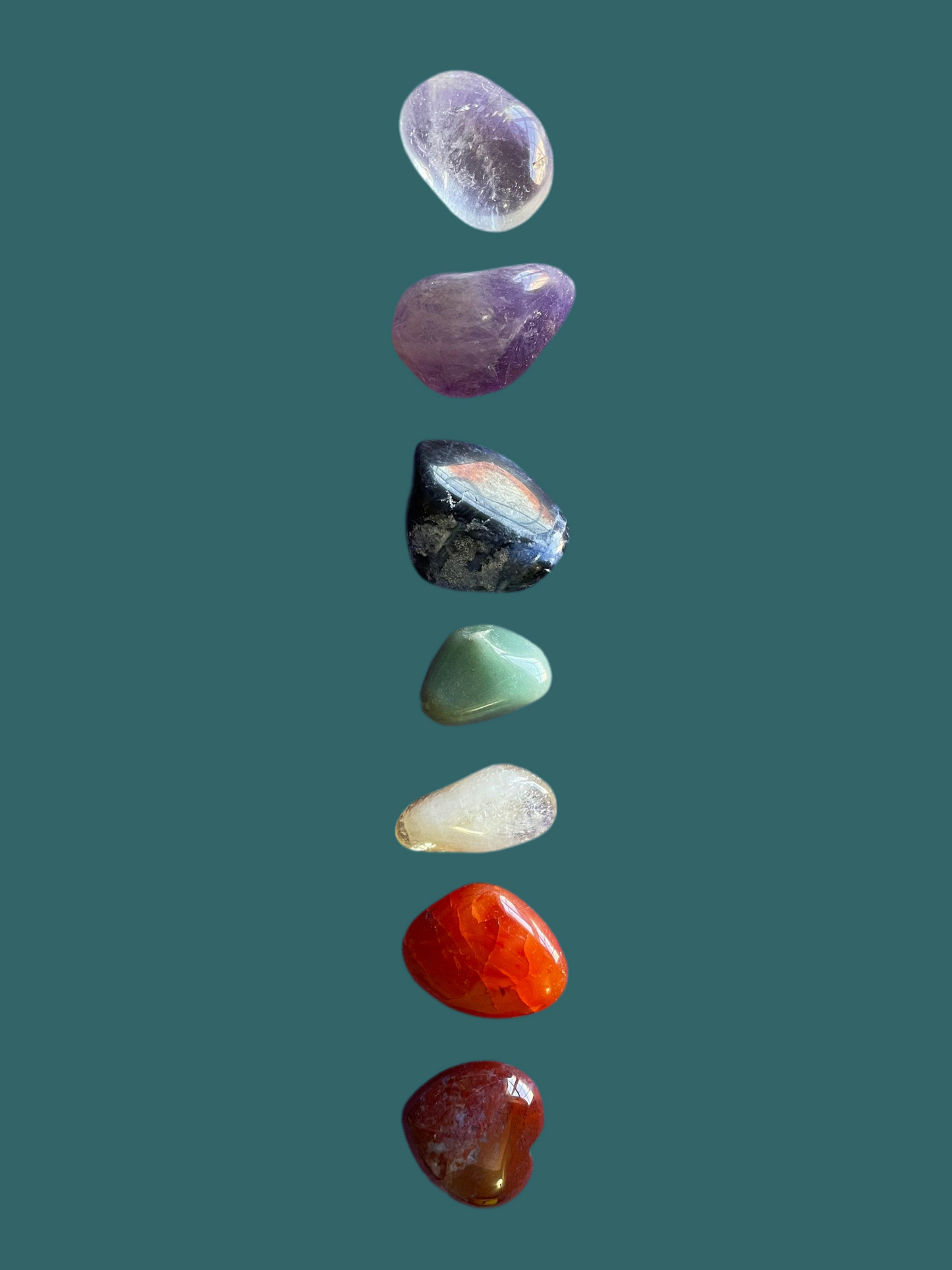 10 pc GIFT SET! Set of 7 Chakra crystals/stones Meditation stones, earrings and bracelet