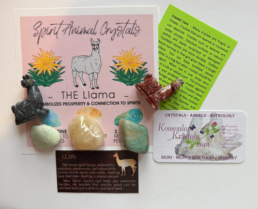 Spirit animal crystal gift set - The LLama