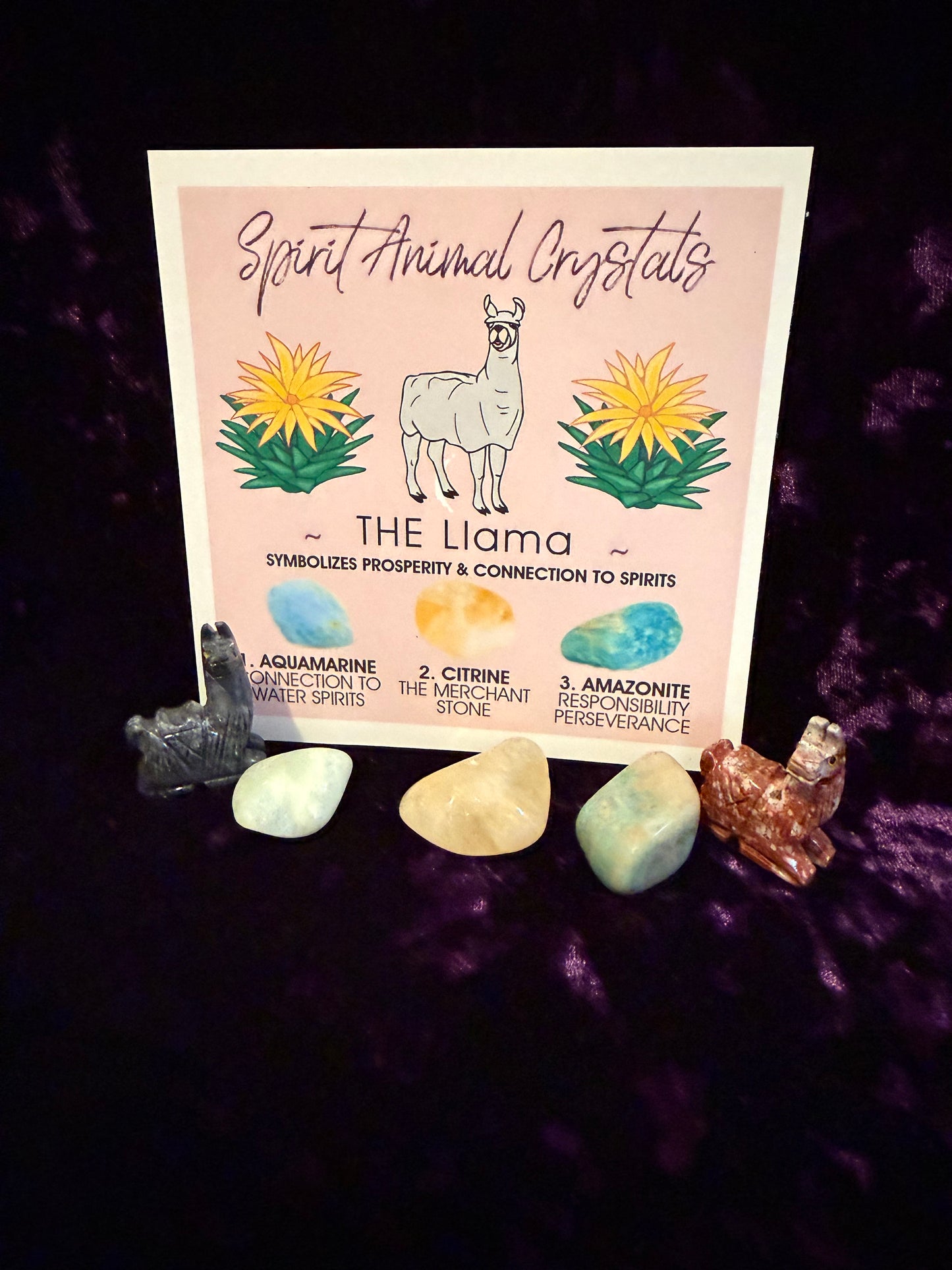 Spirit animal crystal gift set - The LLama