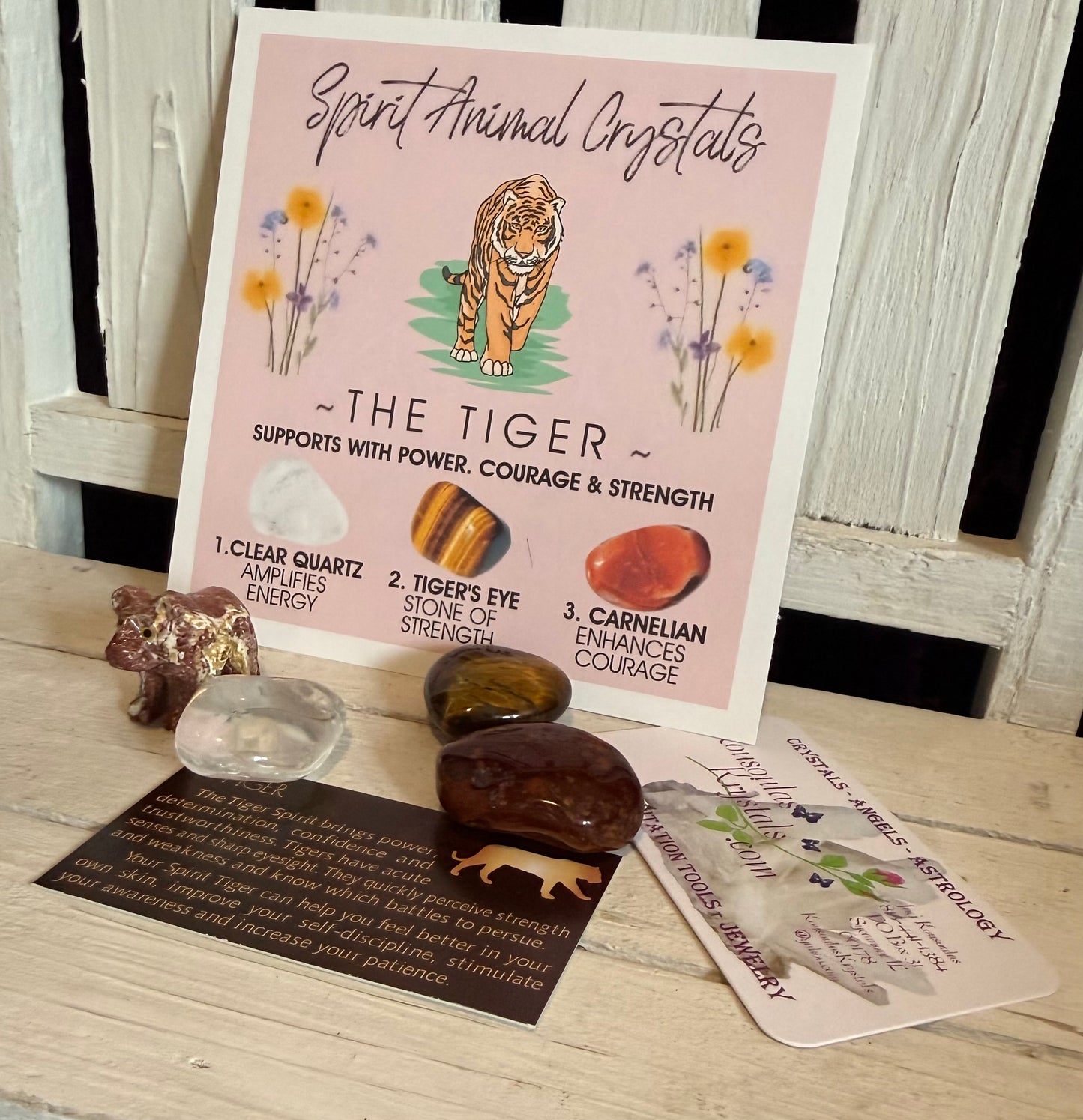 Spirit animal crystal gift set - The Tiger