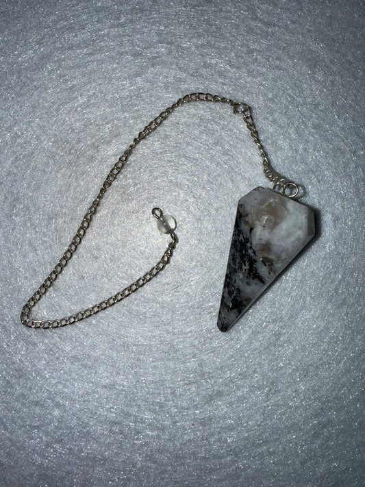 WOW! Rainbow moonstone Pendulum for meditation, dowsing, Reiki etc