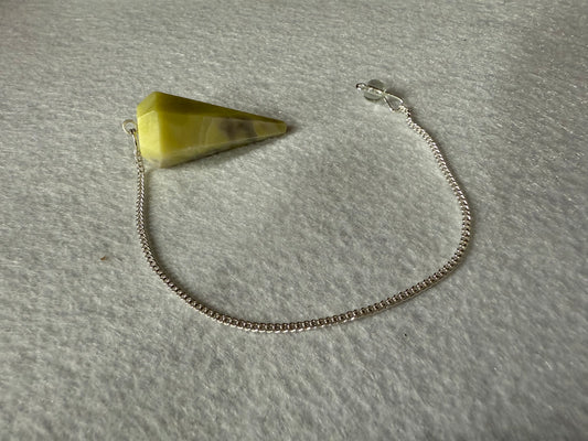 Very Unique Serpentine Pendulum is  1.65” and with chain is 9”