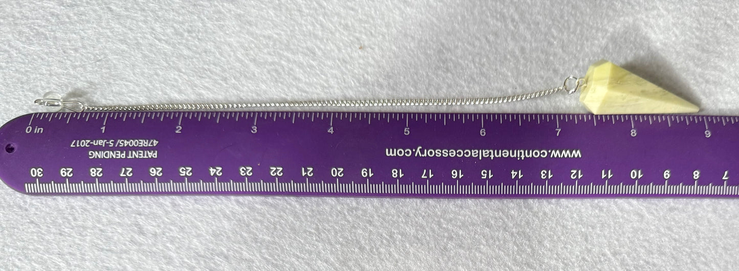 Nice Serpentine Pendulum is  1.65” and with chain is 9”