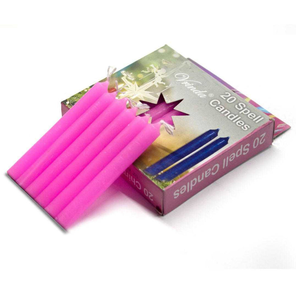 CHIME Set of 20 piece PINK 4” ritual candles -MINI