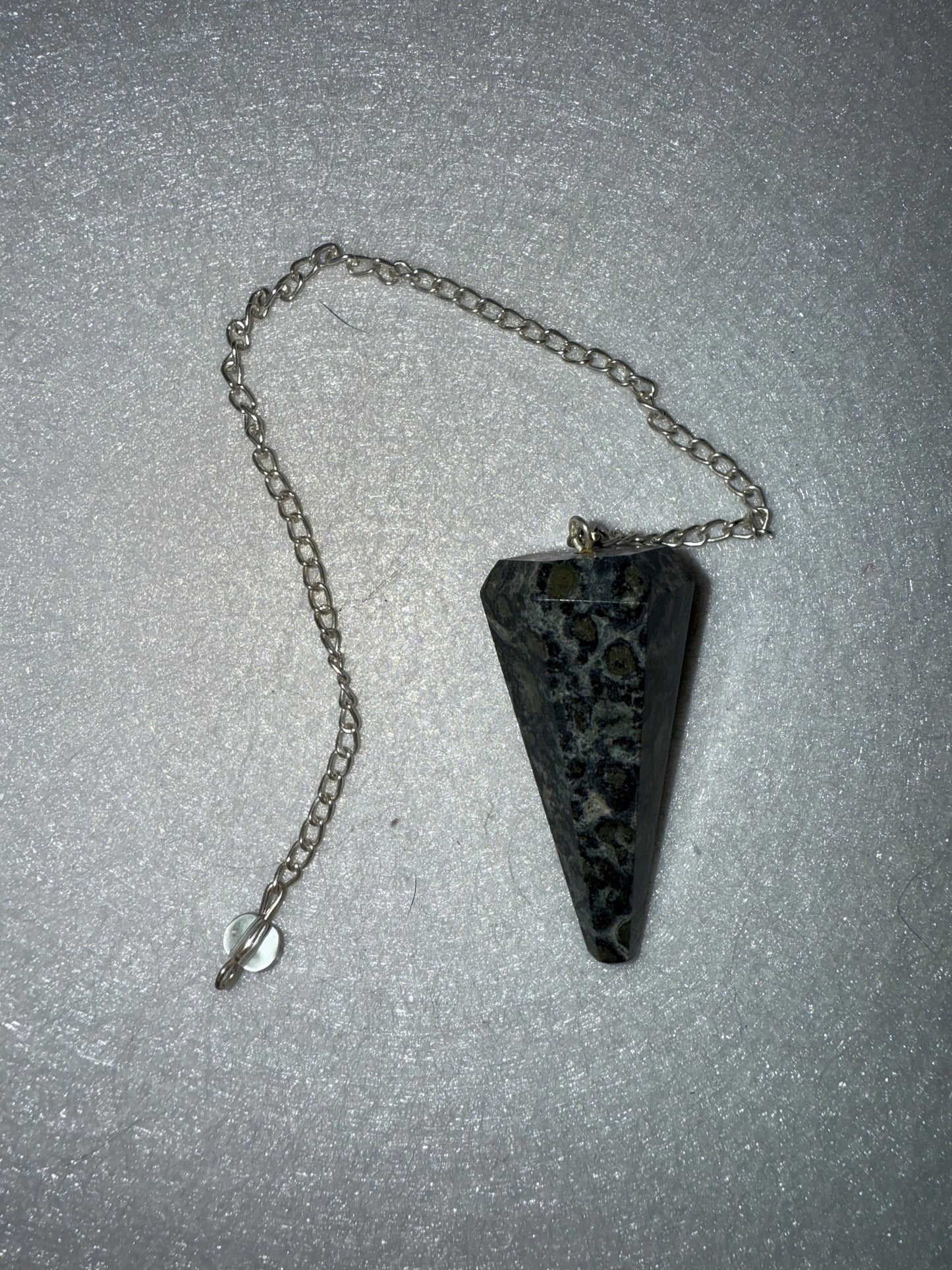 Serpentine Pendulum is  1.75” and with chain is 9.25”