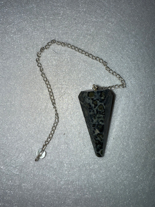 Serpentine Pendulum is  1.75” and with chain is 9.25”