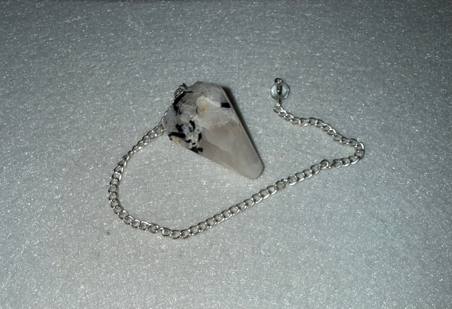 Rainbow moonstone Pendulum for meditation, dowsing, Reiki etc