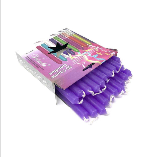 CHIME Set of 20 piece PURPLE 4” ritual candles -MINI
