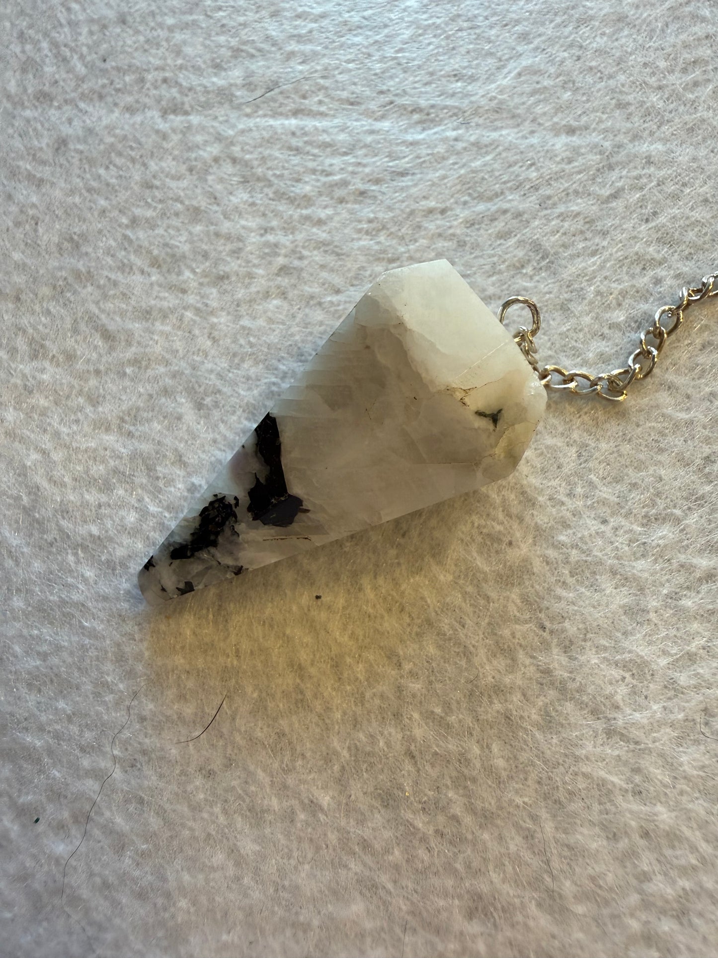 Beautiful Rainbow moonstone Pendulum for meditation, dowsing, Reiki etc
