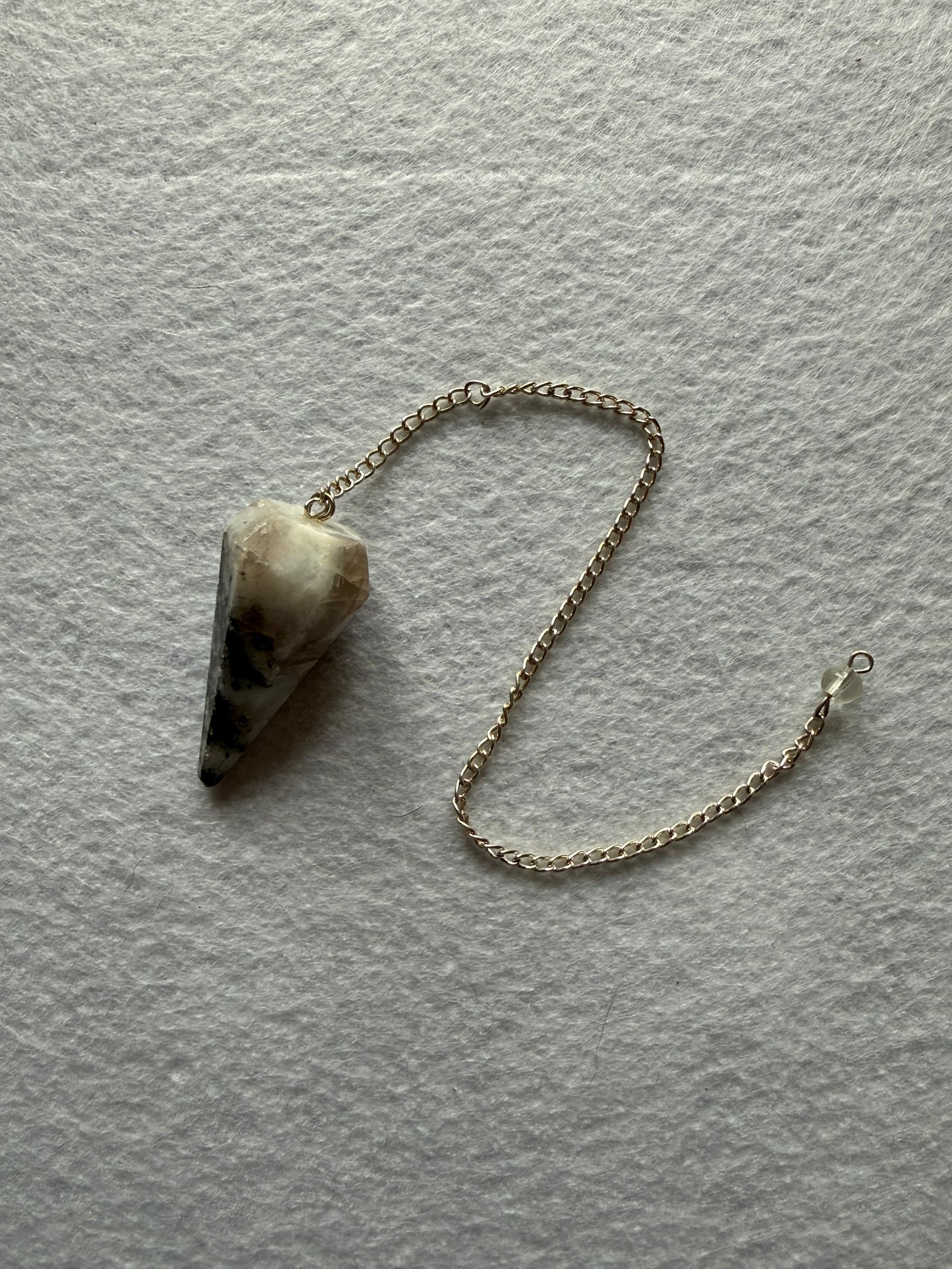 WOW! Rainbow moonstone Pendulum for meditation, dowsing, Reiki etc