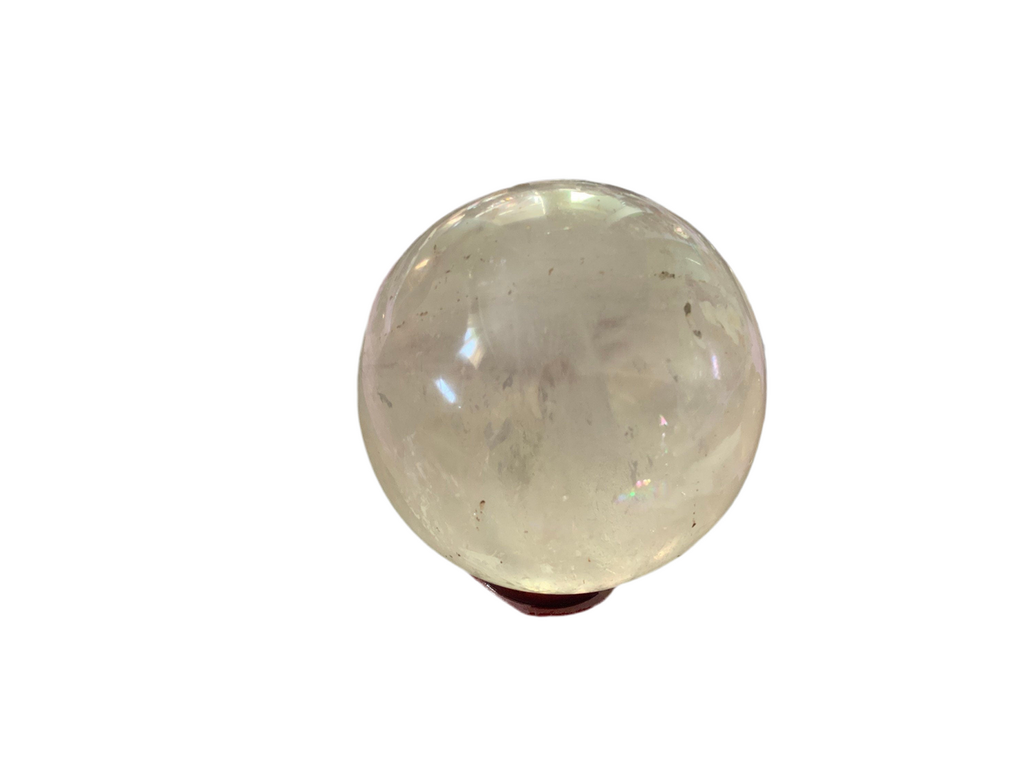 1 pound clear quartz crystal sphere Beautiful 1 pound clear quartz sphere crystal ball with wooden stand