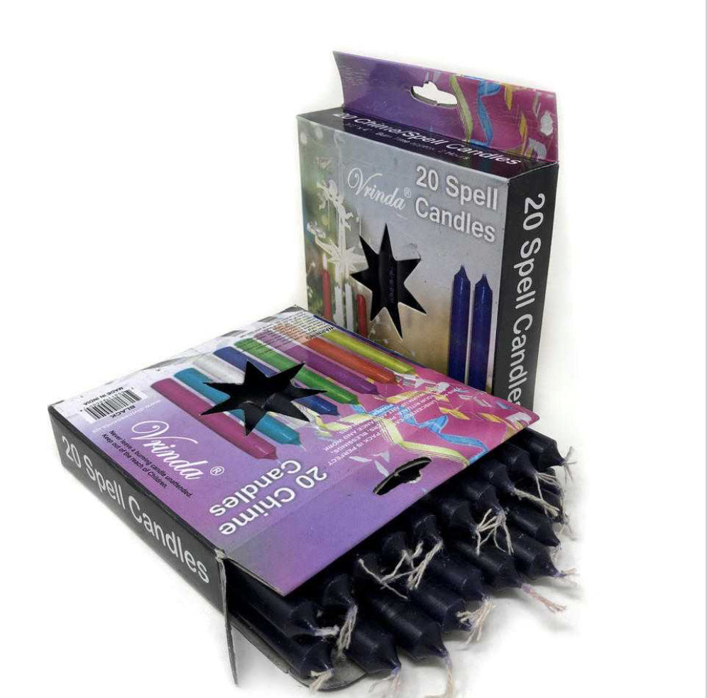 CHIME Set of 20 piece BLACK 4” ritual candles