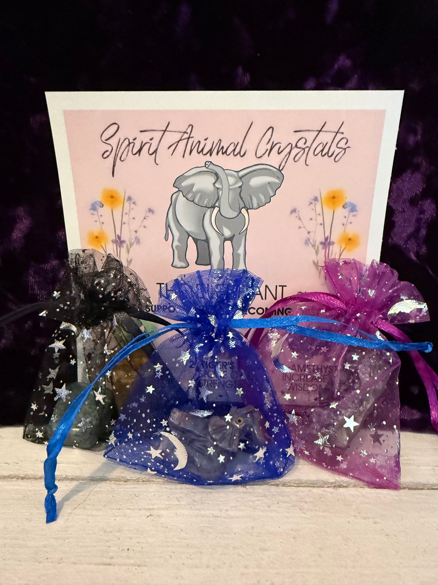 Spirit animal crystal gift set - The Elephant