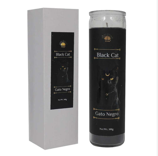 7 Day Glass Ritual Candle - Black Cat