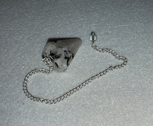 Rainbow moonstone Pendulum for meditation, dowsing, Reiki etc