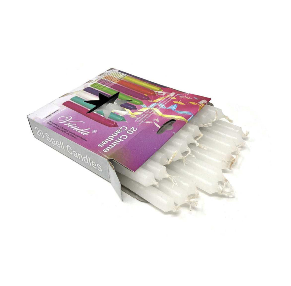 CHIME Set of 20 piece WHITE 4” ritual candles