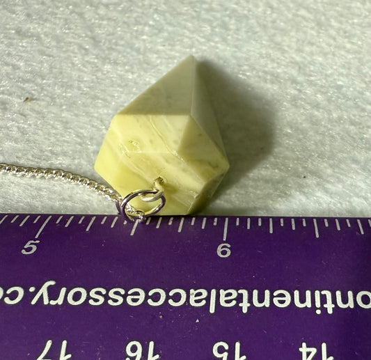 Nice Serpentine Pendulum is  1.65” and with chain is 9”