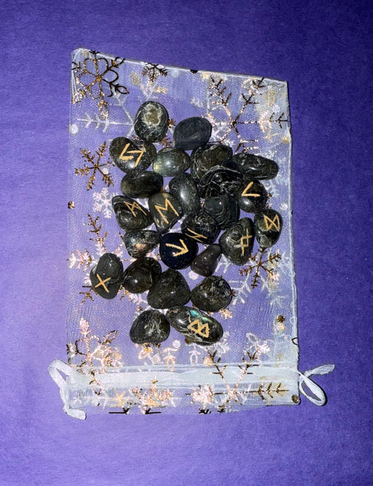 Magnificent Labradorite Runes Stones - 25 pieces