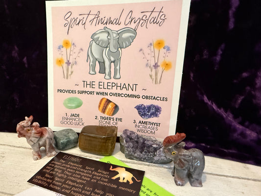 Spirit animal crystal gift set - The Elephant
