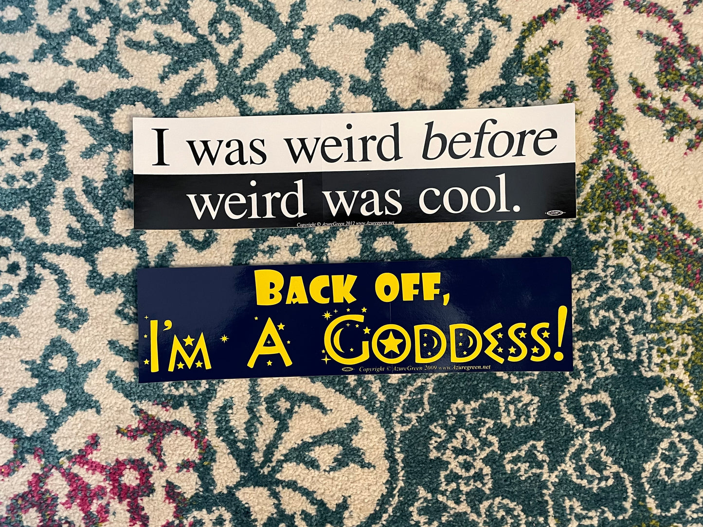 I Was Weird Before Weird Was Cool bumper sticker - 11" by 3"
