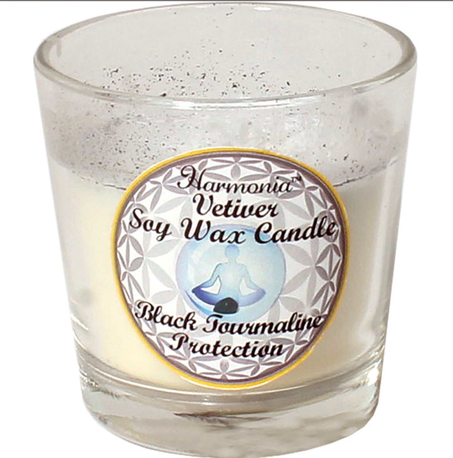 Harmonia Soy Gem Votive Candle - Protection - Black Tourmaline - Vetiver