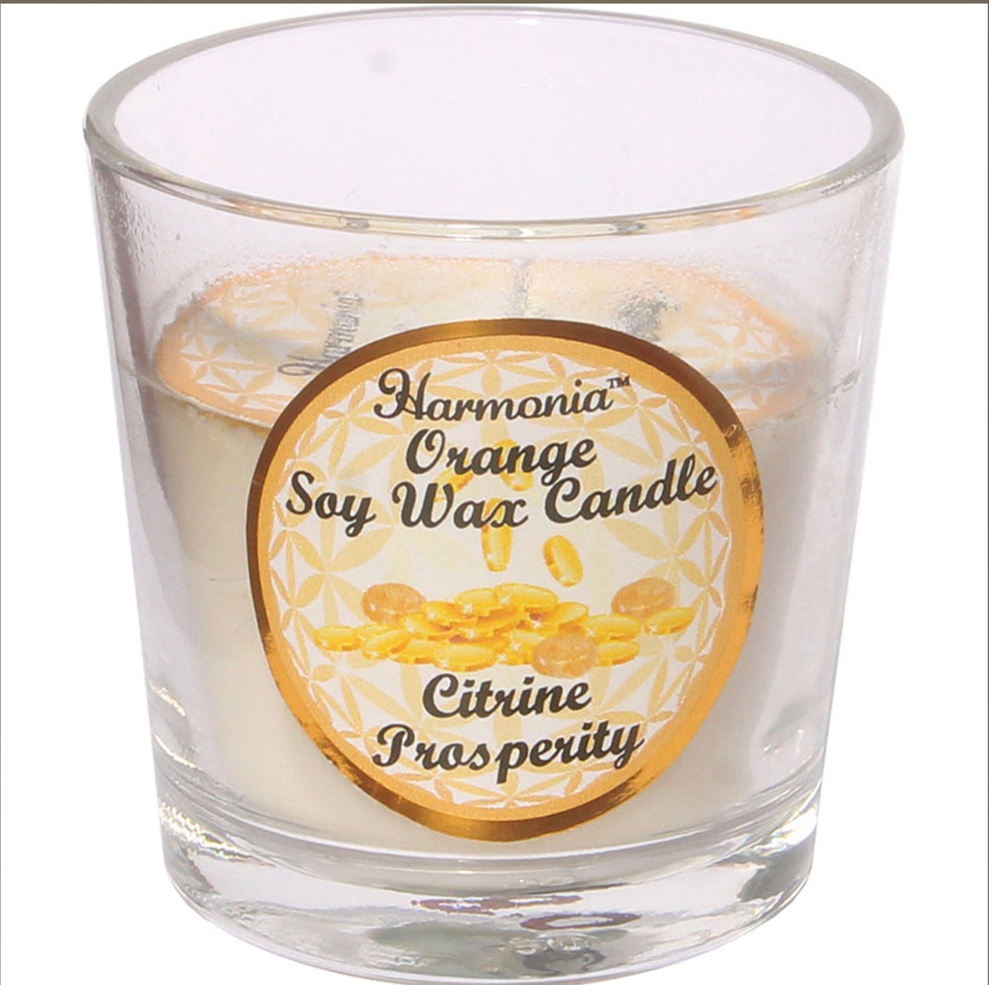 Harmonia Soy Gem Votive Candle - Prosperity - Citrine - Orange