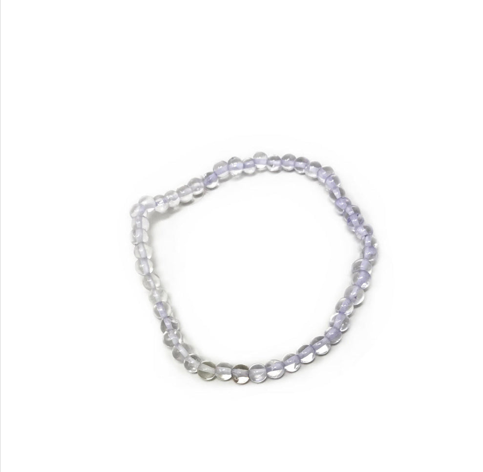Clear Quartz 4-5mm beaded bracelet crystal bracelet
