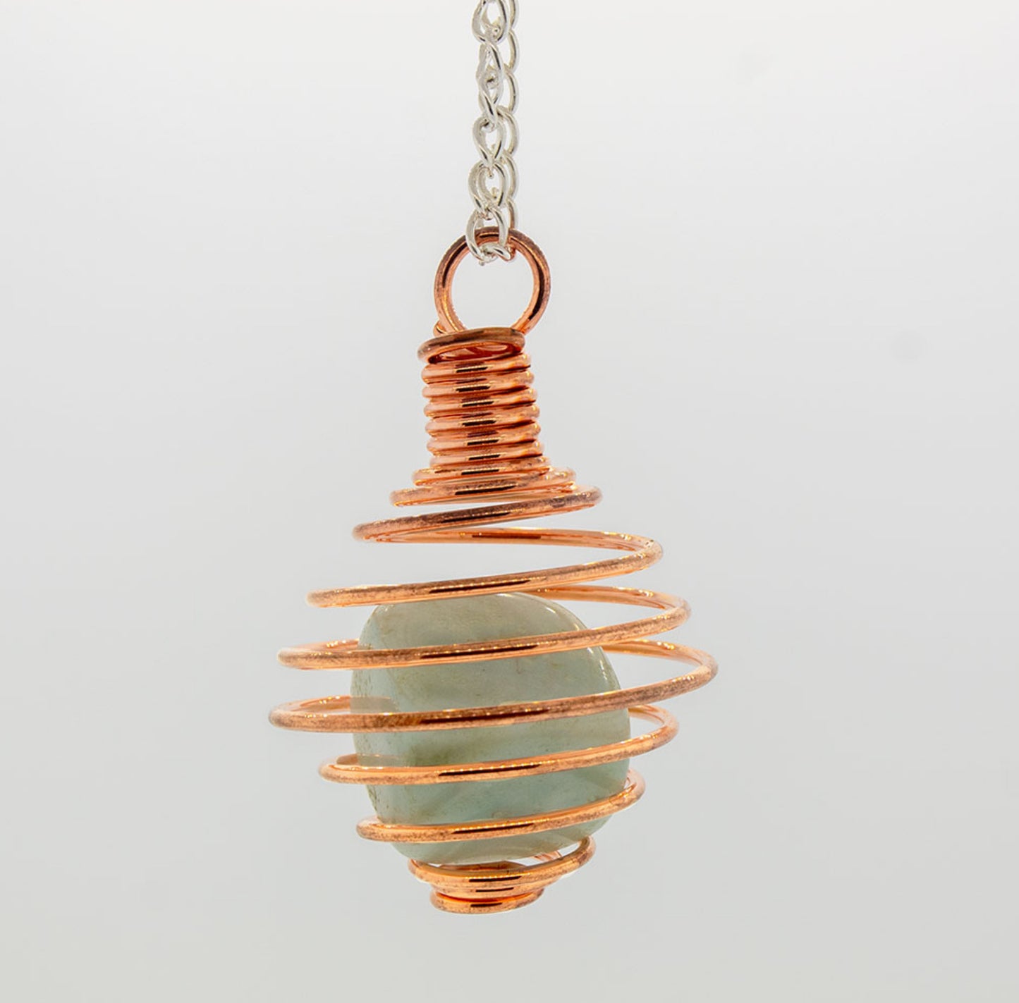 Large Tumbled Stone Cage Empty Copper  Empty or With crystal  - your choice