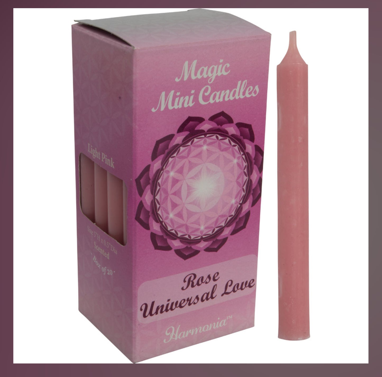 Mini Ritual Candles Pink (pack of 20) ROSE fragrance 4”
