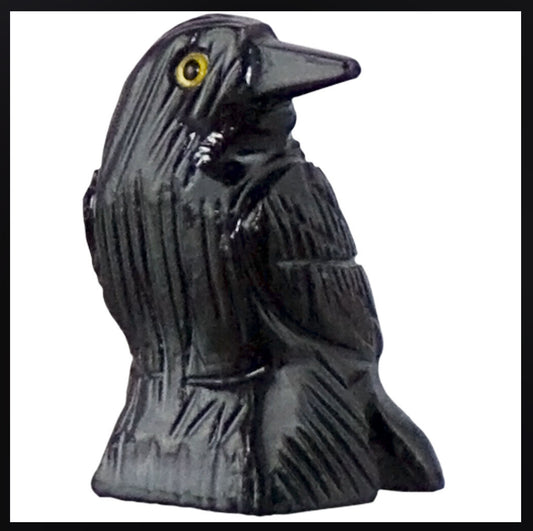 Black Onyx Spirit Animal RAVEN boosting mindfulness and intelligence