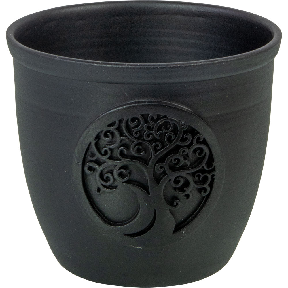 Metal Pot Taper Candle Holder - Tree of Life