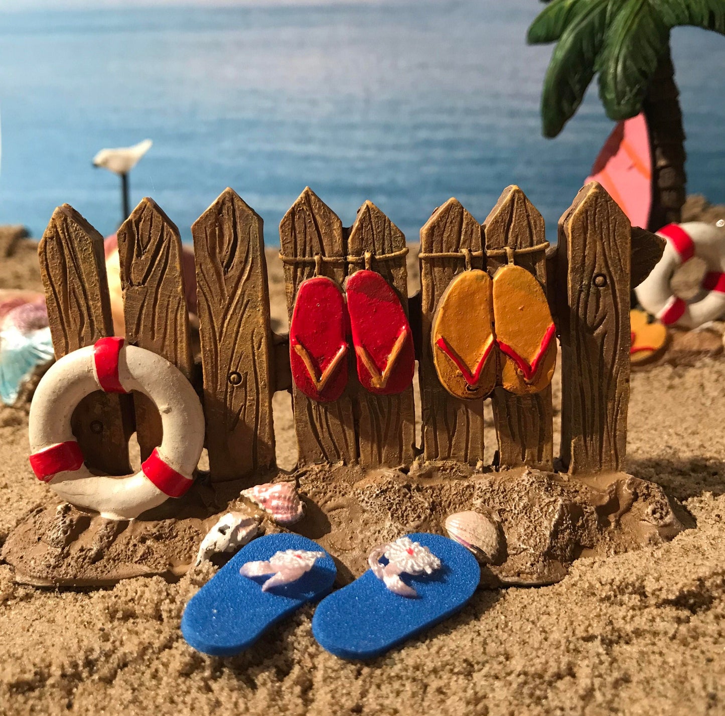Fairy garden mermaid nestled sweetly in a shell