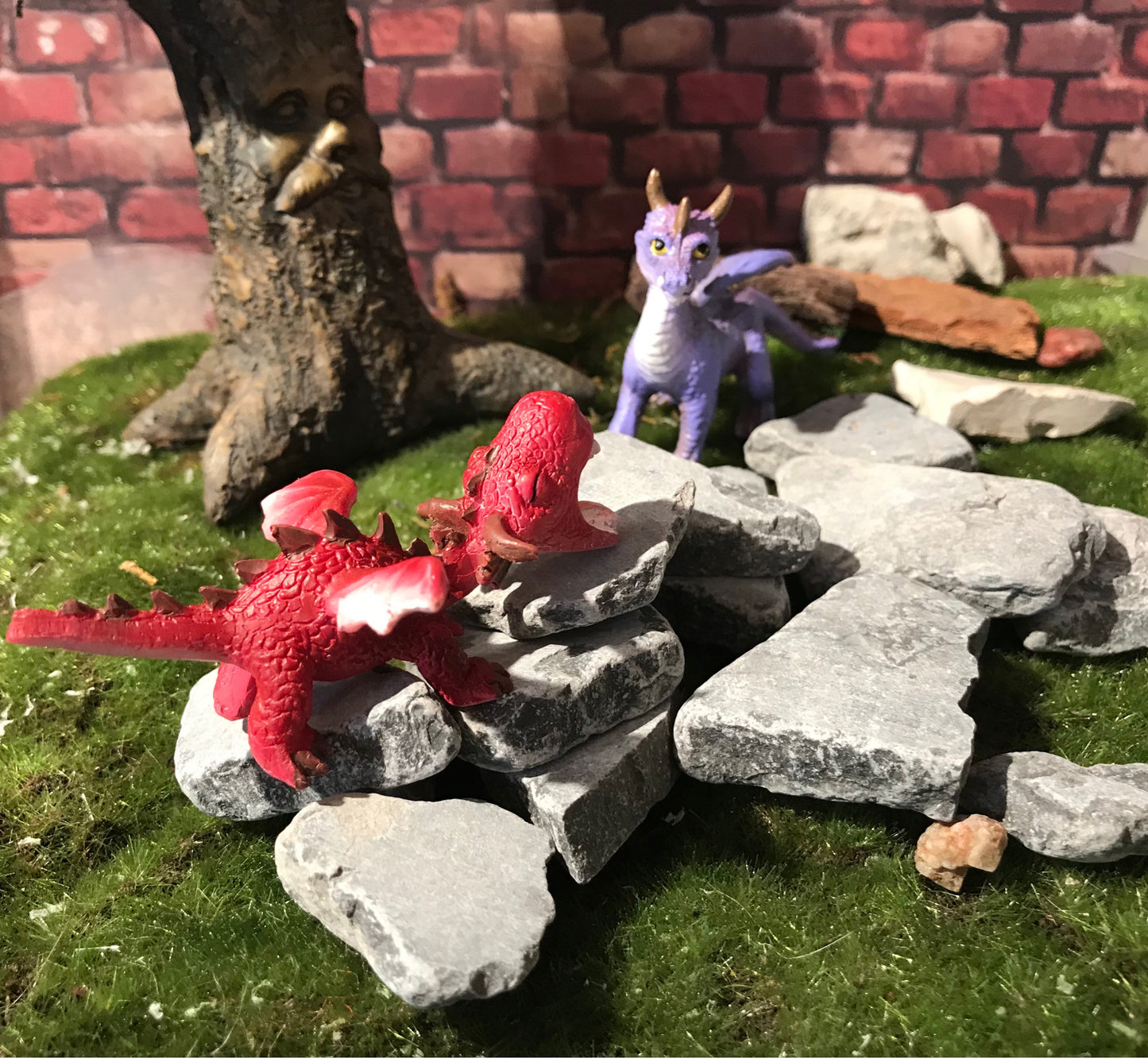 Miniature dragon, fairy garden dragon, Miniature purple dragon, Mystical miniatures, miniature garden dragon, gnome garden, fairy accessory