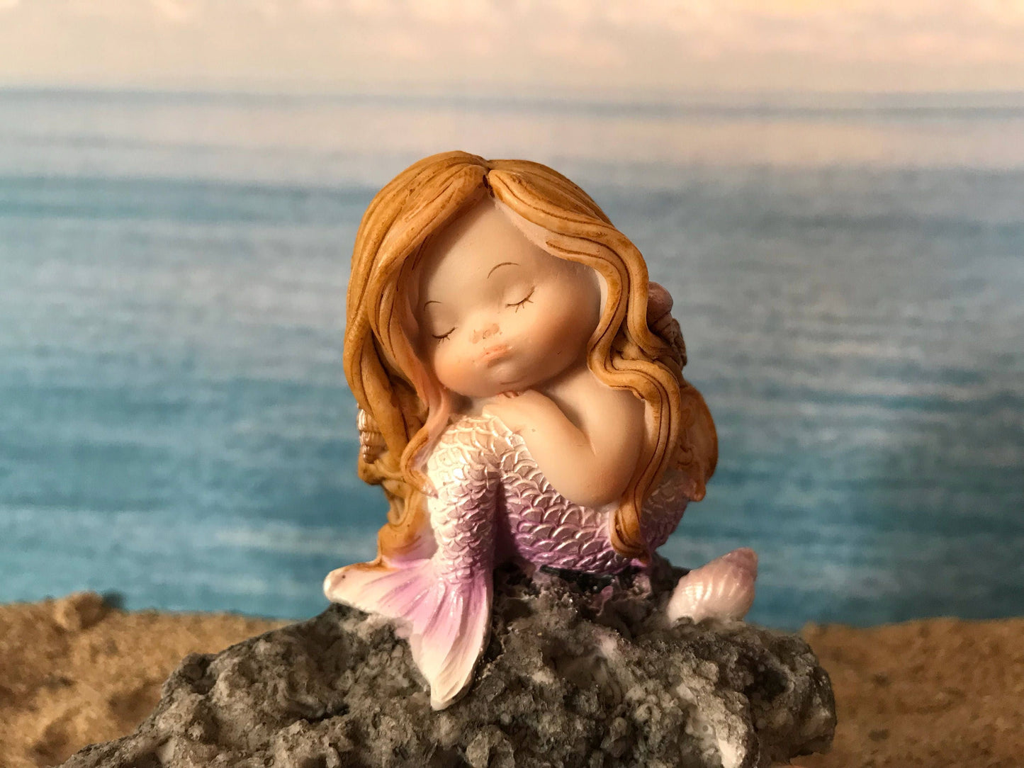 Beautiful miniature mermaid, coastal fairy garden mermaid, bench fairy accessories, bench theme fairy garden, mini mermaid
