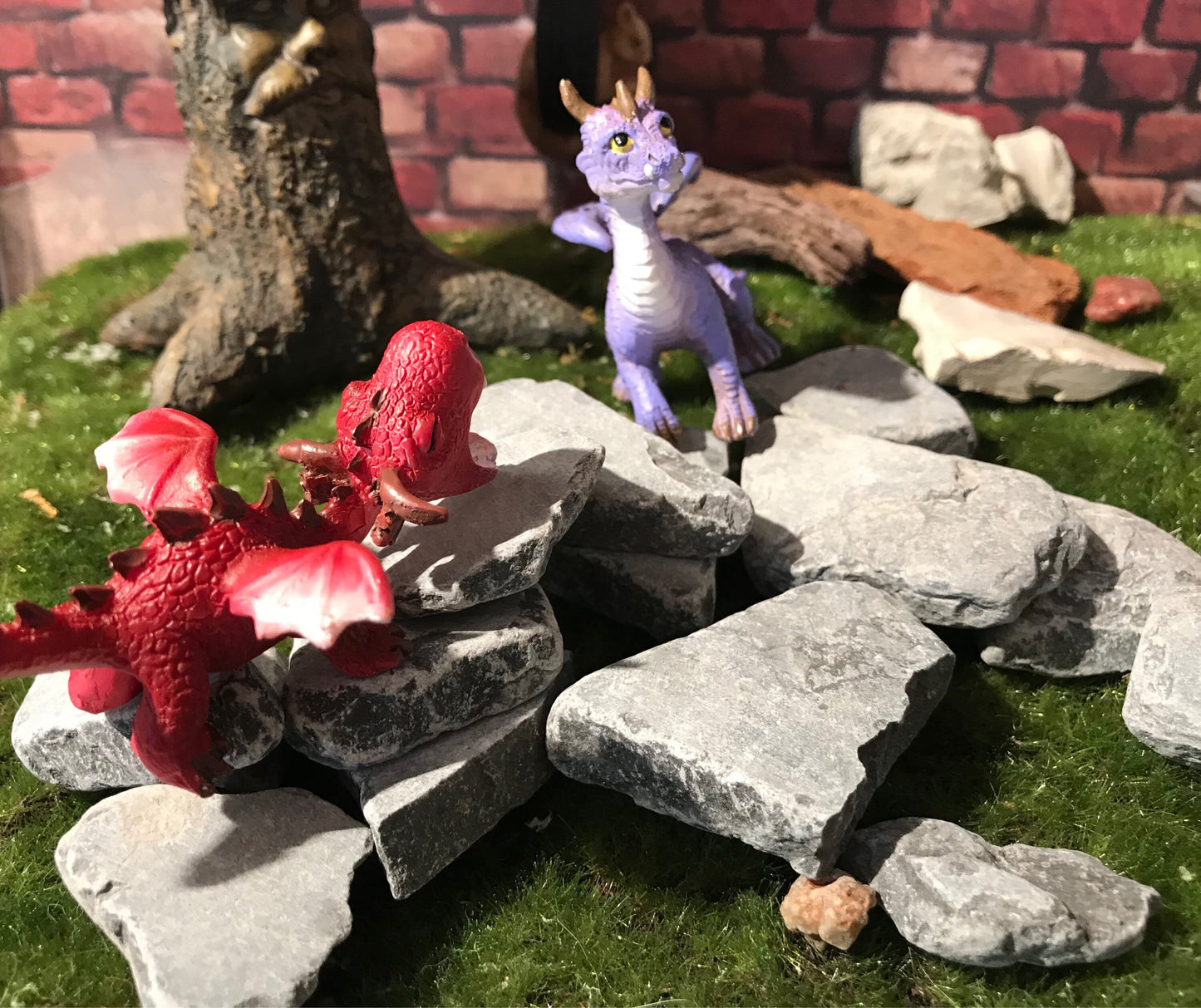 Miniature dragon, fairy garden dragon, Miniature purple dragon, Mystical miniatures, miniature garden dragon, gnome garden, fairy accessory