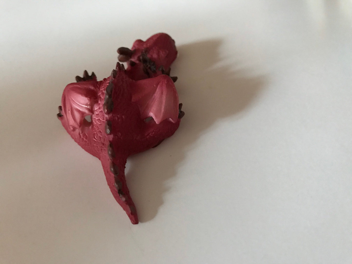 Adorable sleeping red dragon enchanted dragon, enchanted garden supply, fairy garden supplies, miniature dragon